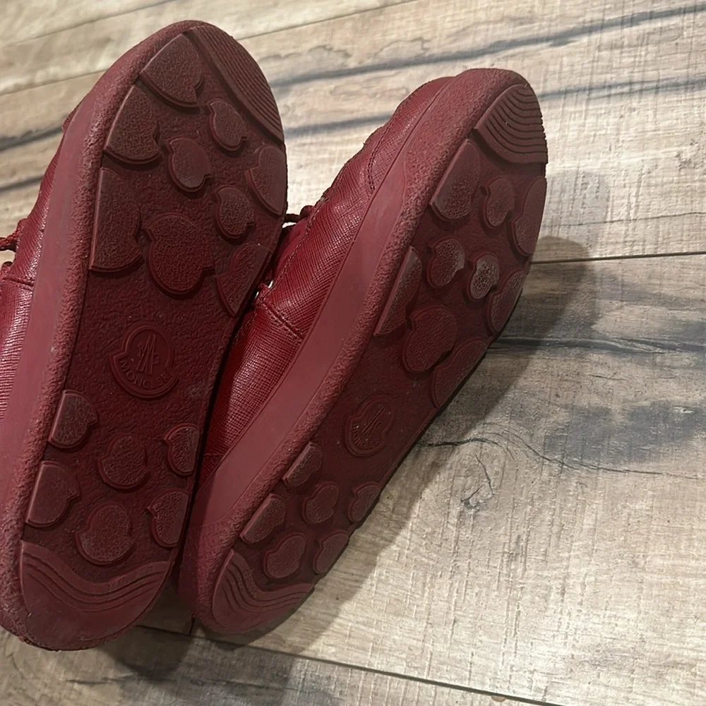Moncler Red Winter Rain Boots
